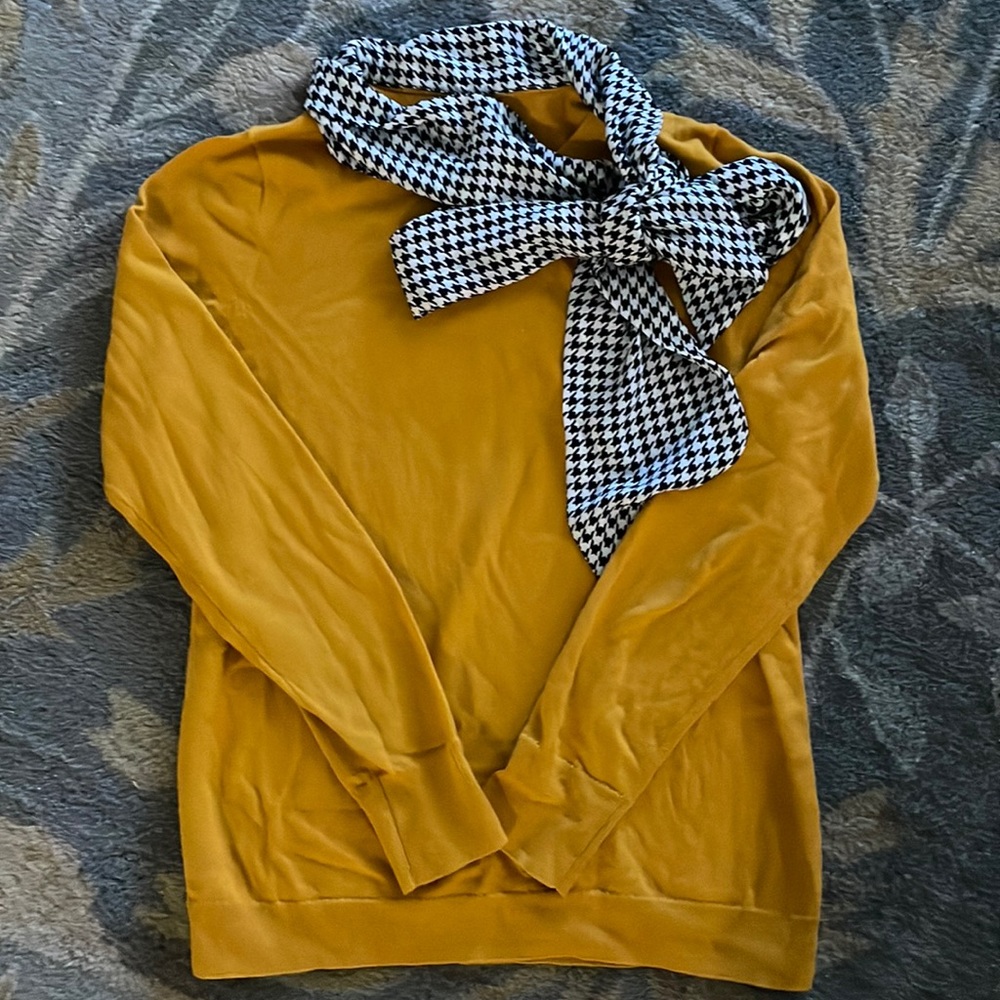 J Crew light sweater with built in scarf